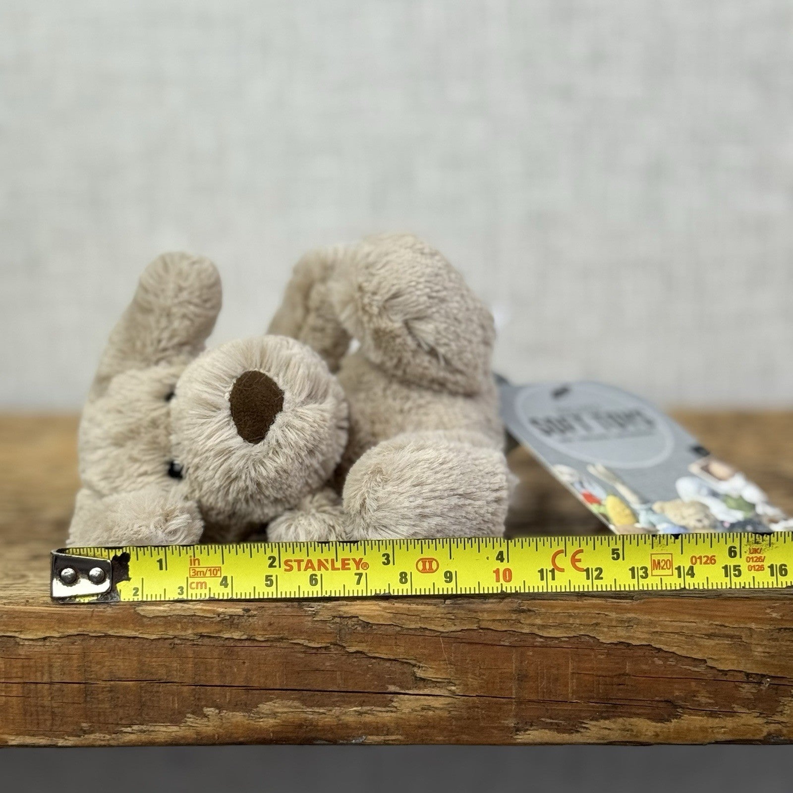 Jellycat Baby Poppet Puppy Dog - Baby Poppet Tiny Size Beige Puppy NWOT 4"