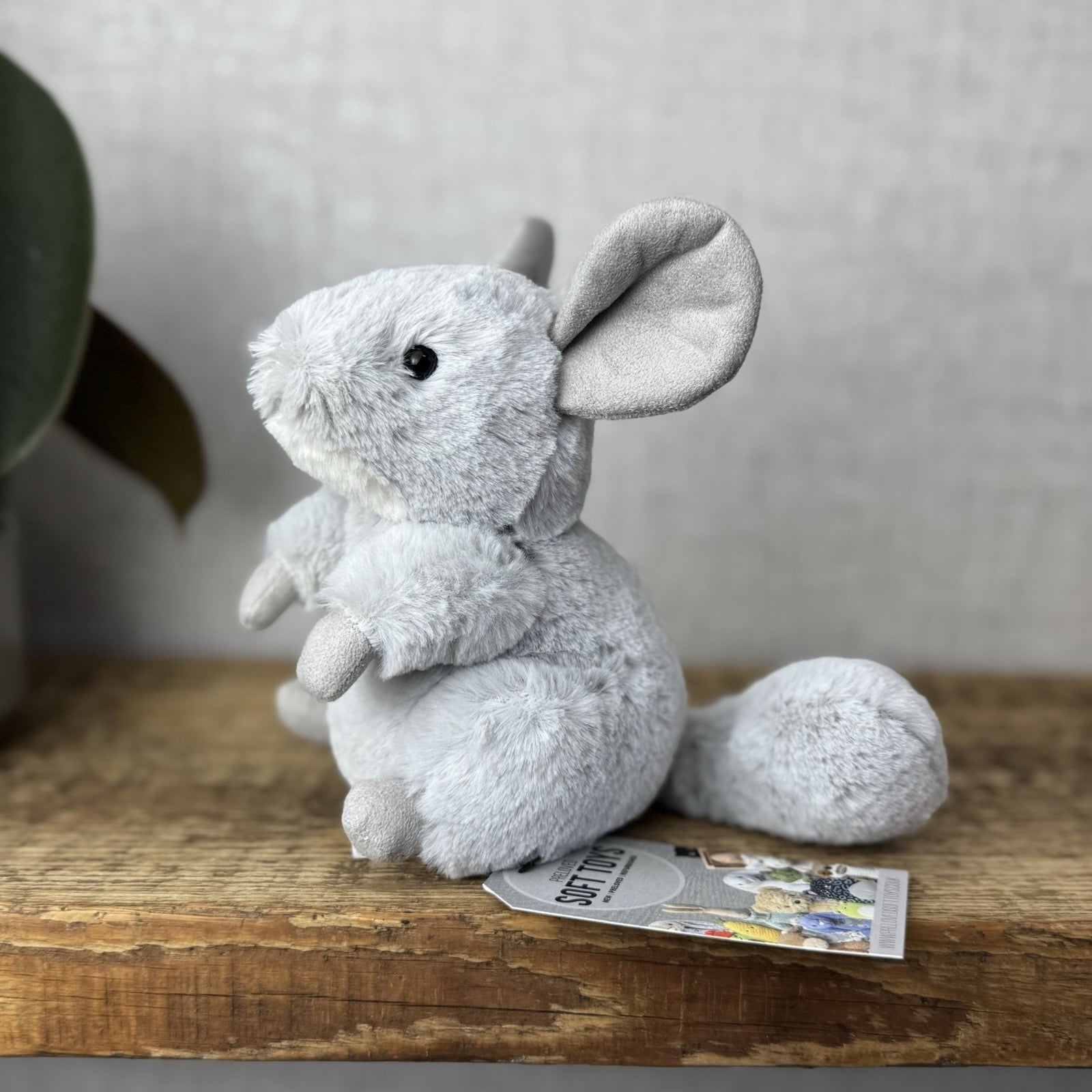 Jellycat Misty Chinchilla - Silver Grey Small Chinchilla Beanie Retired 6” (#2)