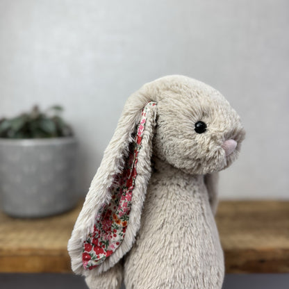 Jellycat Medium Bashful Beige Posy Blossom Bunny - Beige Bunny Floral 12” (#2)