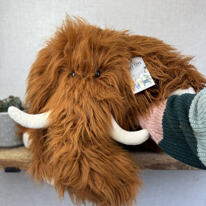 Jellycat Huge Truffles Mammoth - Huge Curly Hair Truffles Soft Toy Beanie 26"