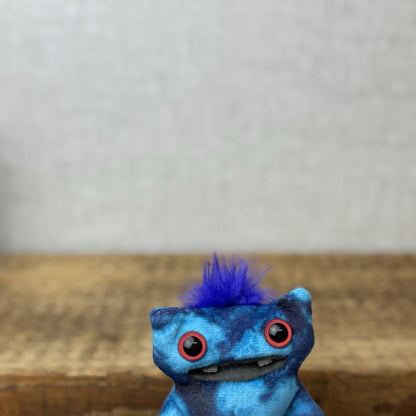 Fuggler Baby Fugg - Baby Wide Eyed Weirdo Blue Mini Size Monster Plush 3.5"