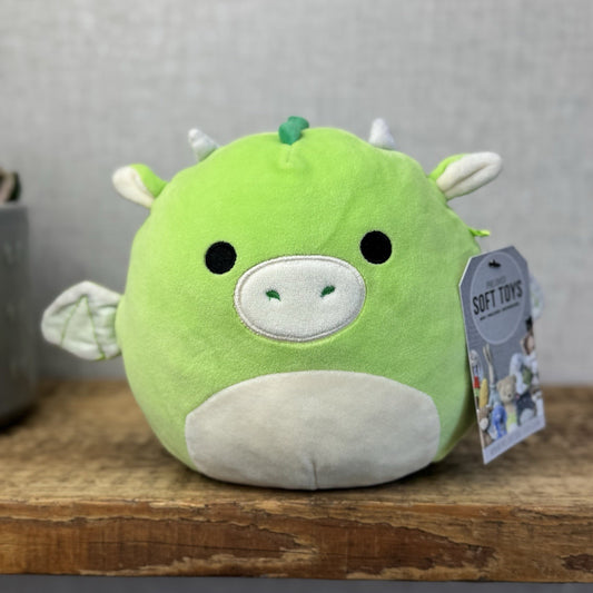 Squishmallow Dexter Green Dragon - Dragon Soft Toy Squishy Plush 7.5" 
