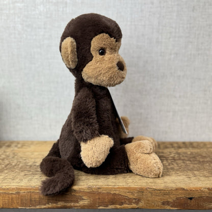 Jellycat Wumper Monkey - Deep Brown Super Soft Monkey Soft Beanie Retired 12”