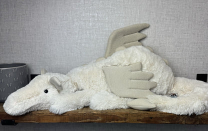 Jellycat Huge Snow Dragon - New With Tags Big White Sparkly Dragon 2ft