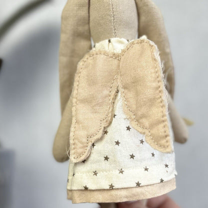 Maileg Mini Bunny Angel Gabriella 2016 - Beige Bunny White Angel Hard To Find