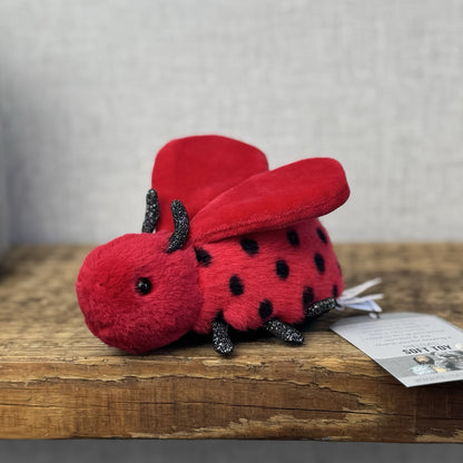 Jellycat Loulou Love Bug - Mini Ladybird Soft Toy Beanie Plush Small Red Bug 5"