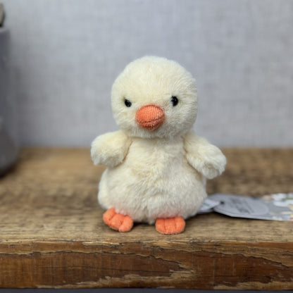 Jellycat Fluffy Chick - Tiny Yellow Fluffy Chick Bird Soft Toy Retired 4” (#2)