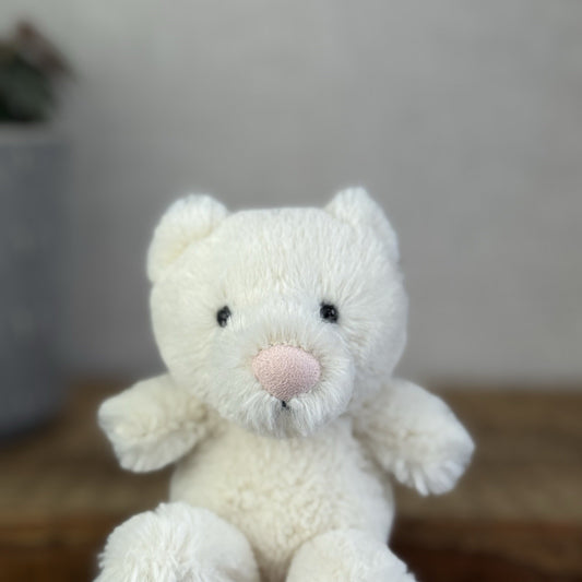 Jellycat Baby Poppet Cream Cat - Tiny Cream Mini Cat Kitten Soft Toy 4"