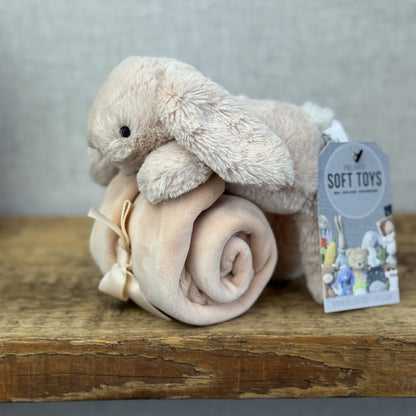 Jellycat Smudge Bunny Soother - Smudge Comforter Soft Toy Peachy Bunny Soother