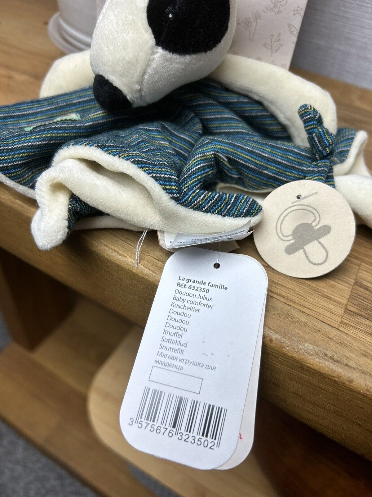 Moulin Roty La Grande Famille Plush Julius the Dog Comforter - Soft Toys Soother