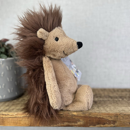 Jellycat Medium Spike Hedeghog - Light Brown/ Chocolate Brown Beanie Hedgehog