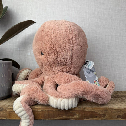 Jellycat Large Odell Octopus - Peach Large Octopus Beanie Toy Retired Pink 20”