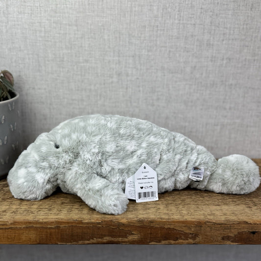 Jellycat Little Billow Manatee - New With Tags Detached Little Grey Spotty Rare