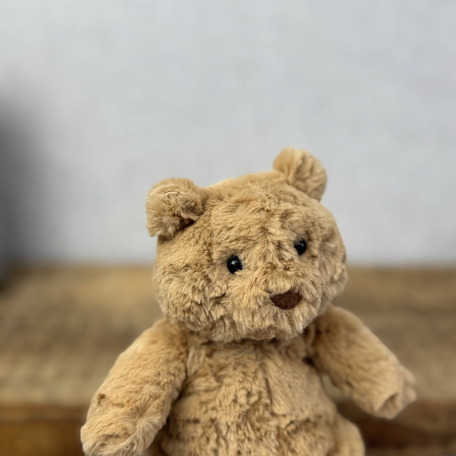 Jellycat Tiny Bartholemew Bear - Tiny Bear Jellycat Beanie Light Brown 7"