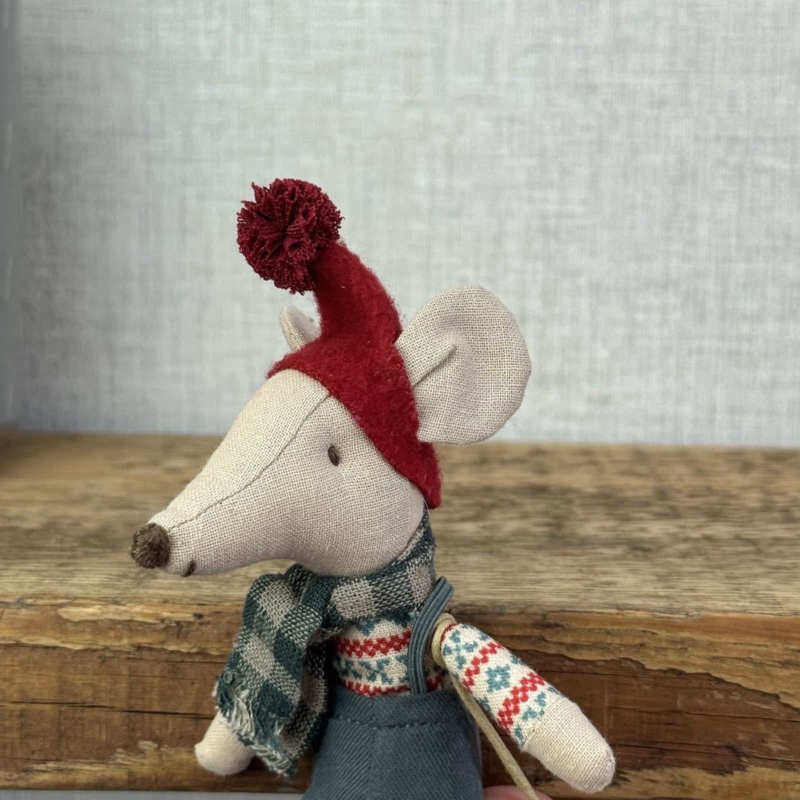 Maileg Christmas Mouse, Big Brother - New With Tags Miniature Mouse Soft Toy