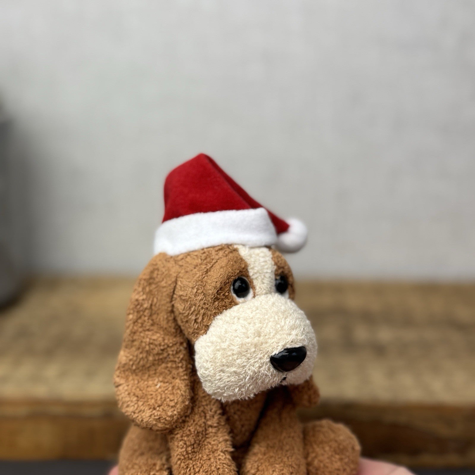 Russ Berrie Luv Pets Christmas Pup - Soft Toy With Christmas Hat Festive Beanie
