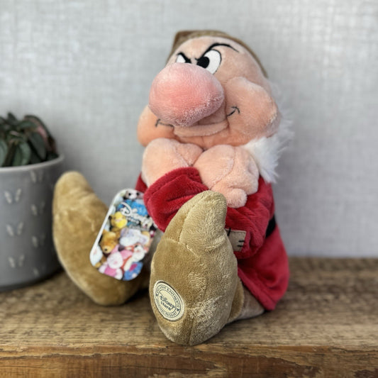 Disney Store Stamped Grumpy Dwarf - Snow White Official Beanbag Plush With Tags