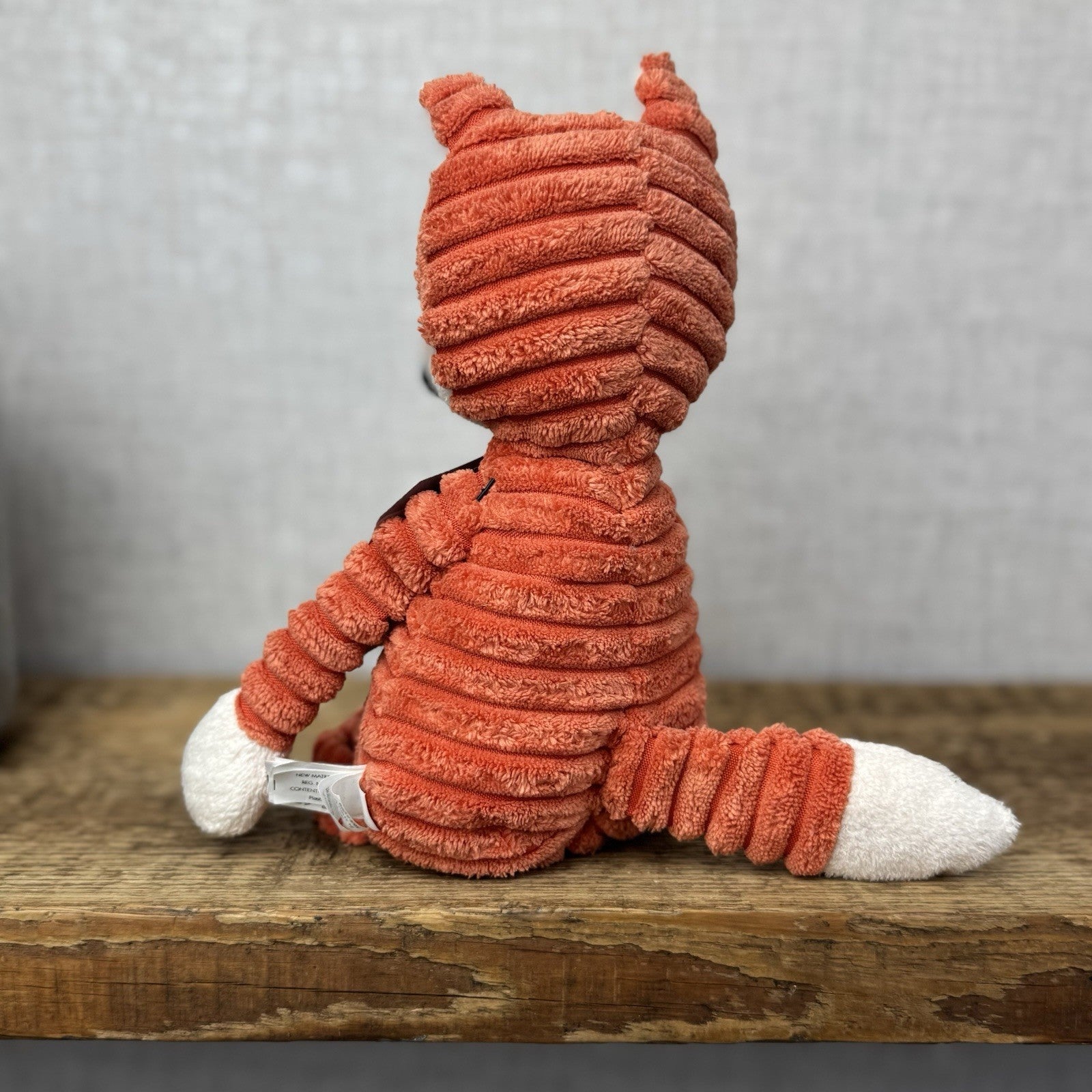 Jellycat Baby Cordy Roy Fox Soft Toy Beanie - Red Fox Corduroy Plush Beanie 12"