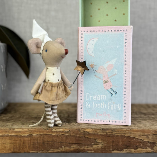 Maileg Toothfairy In Matchbox - Retired 2015 - Tooth Fairy Collectible Mouse