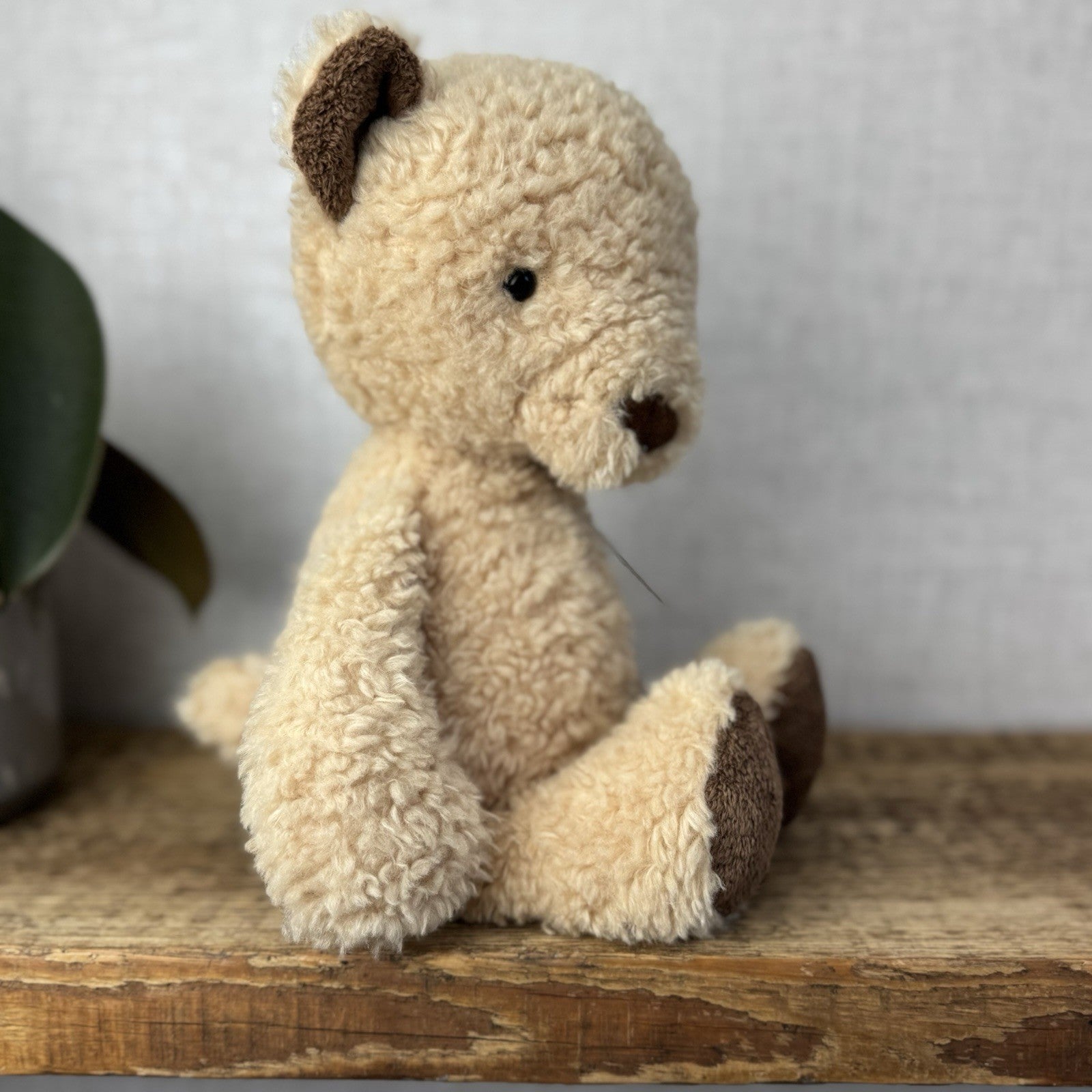 Jellycat Medium Vintage Bear - Vintage Light Brown Bear Beanie Soft Toy 12” Rare