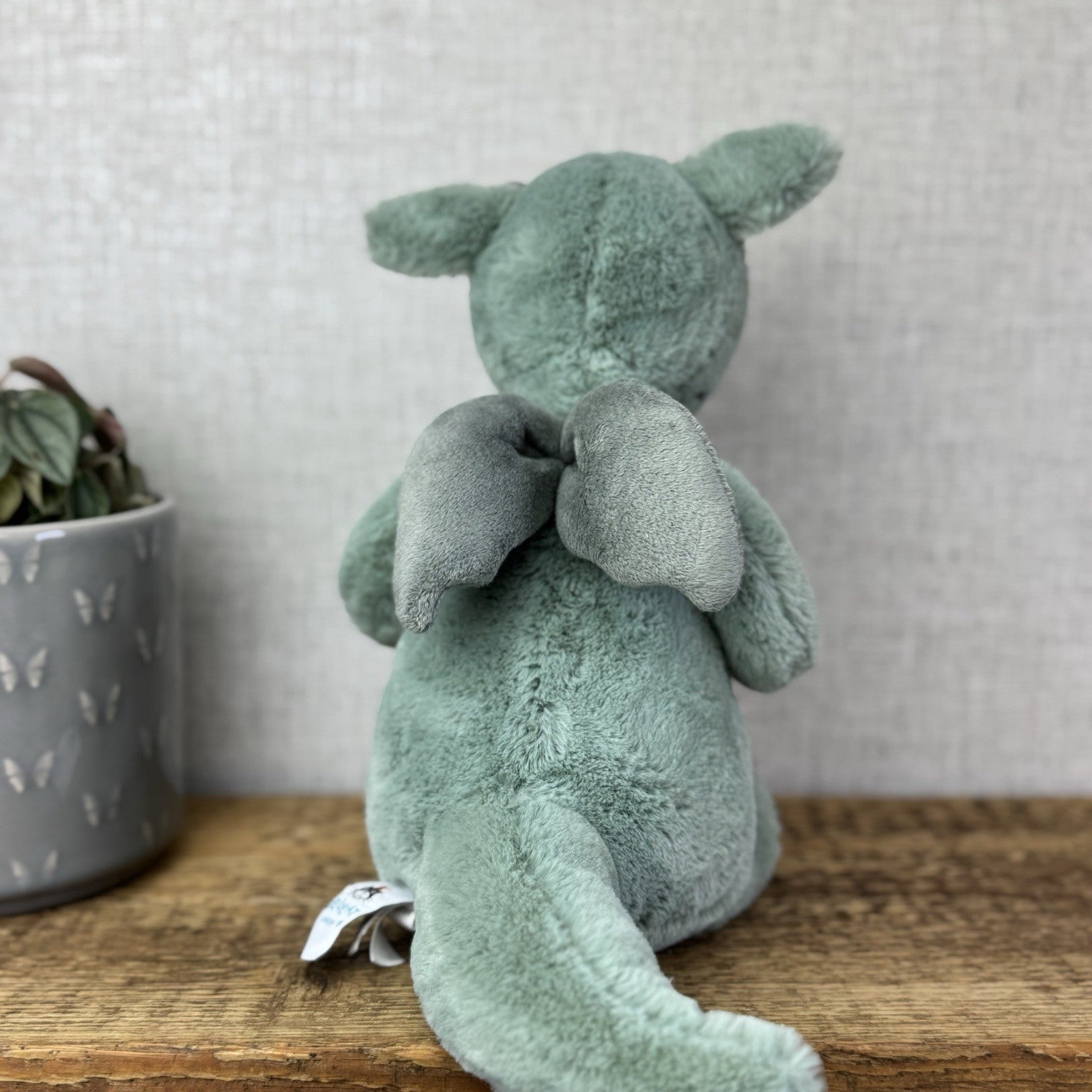 Jellycat Medium Bashful Dragon - Light Green/sage Dragon Soft Toy With Tags