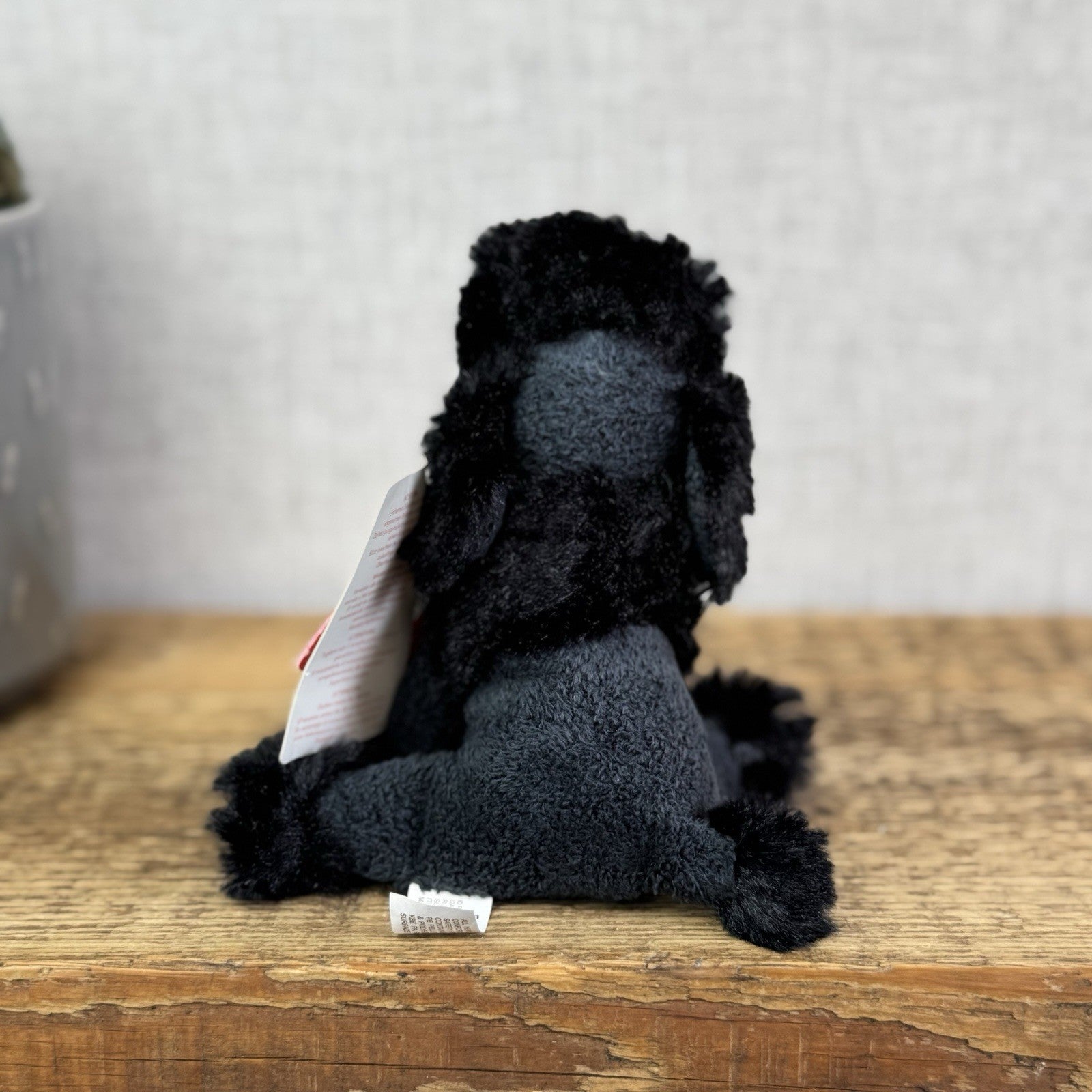 Russ Berrie Luv Pets Frenchie - Mini Beanie Black Poodle Soft Toy Dog Rare 5"