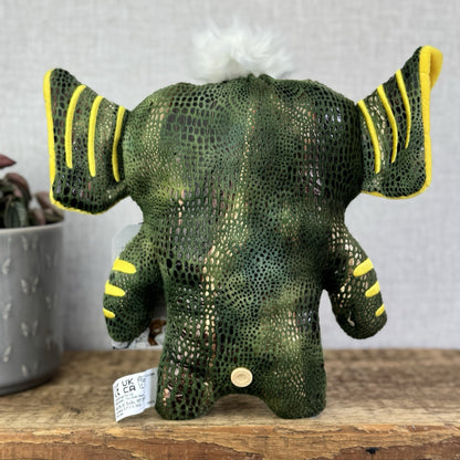 Fuggler Funny Ugly Monster Gremlins Soft Toy - Stripe Fuggler Green Scales Cute 