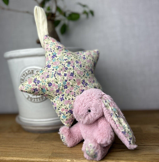 Jellycat Blossom Tulip Bunny Rabbit Pink Musical Star Pull Soft Plush Toy