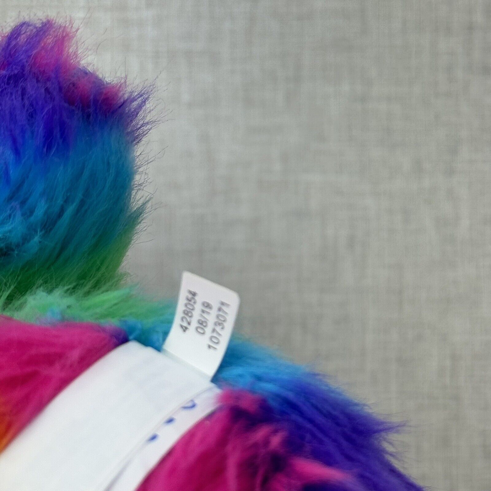 BAB Build A Bear Lisa Frank Shaggy Rainbow Bear - Fluffy Rainbow BAB Rare 10"