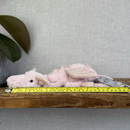 Jellycat Little Rose Dragon - Pink Dragon Soft Toy - Dragon Jellycat Small 12"