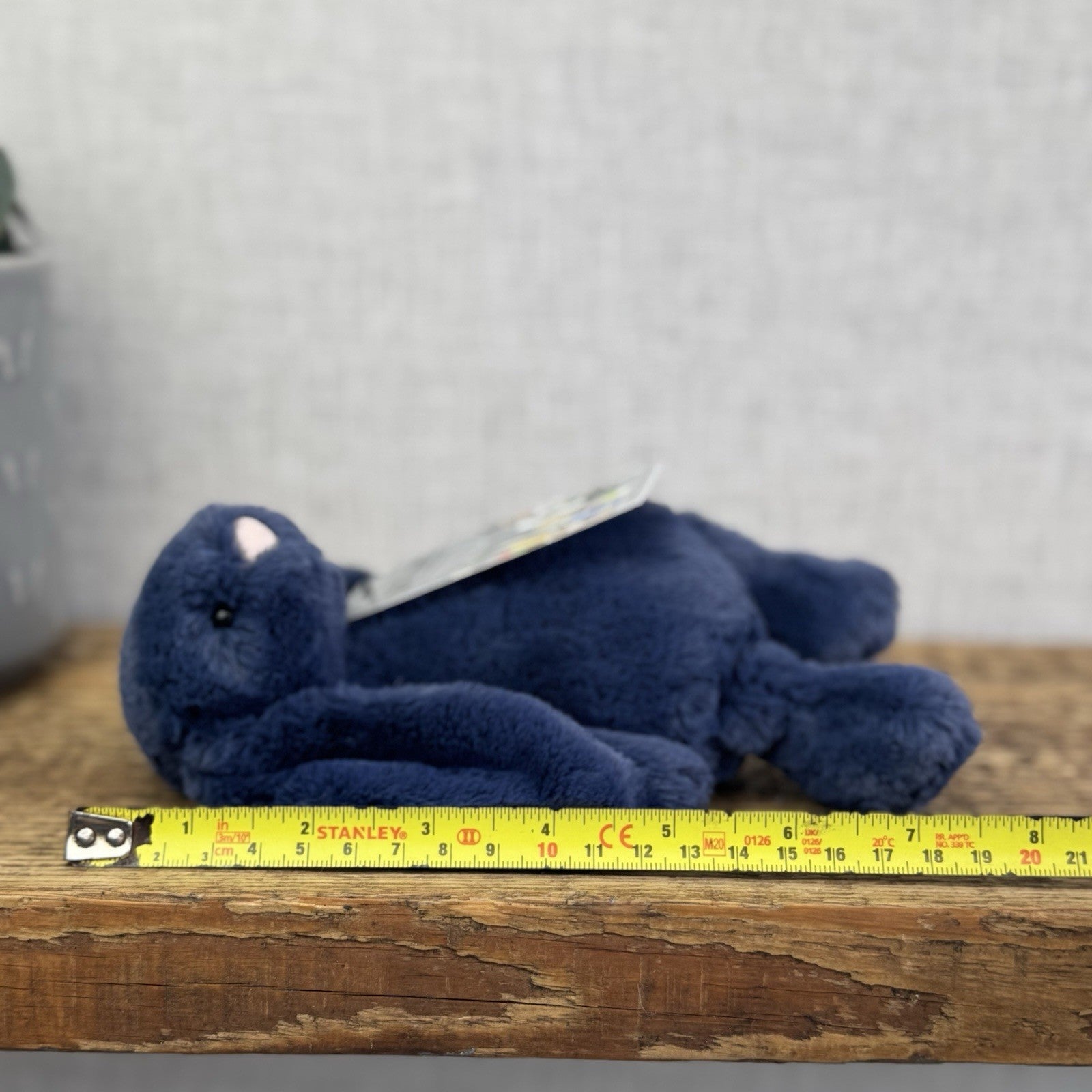Jellycat Small Navy Bashful Bunny Rabbit - Small Navy Blue Bunny Rabbit Retired 