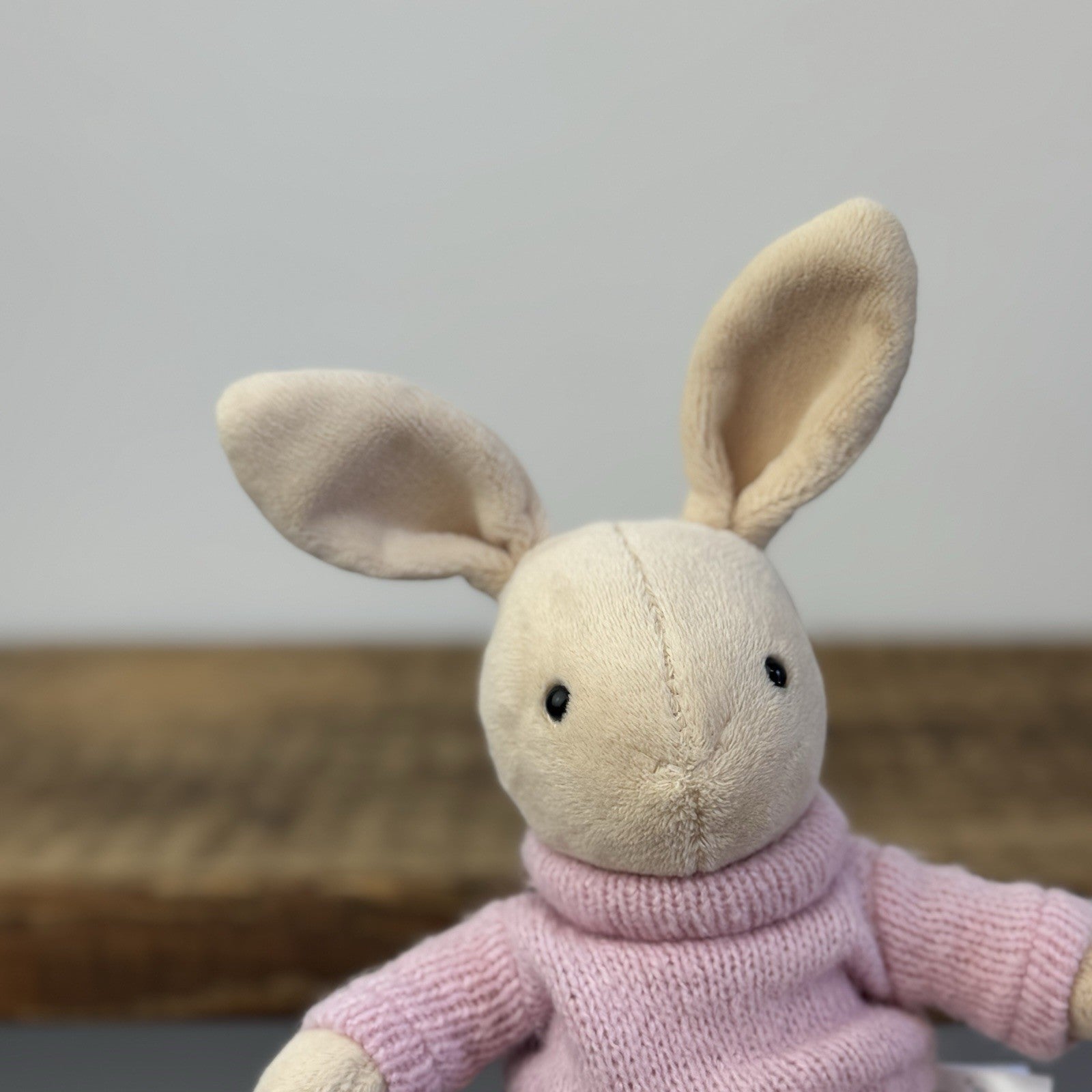 Jellycat Toastie Bunny - Small Bunny In Pink Jumper (Partial Fabric Tag)