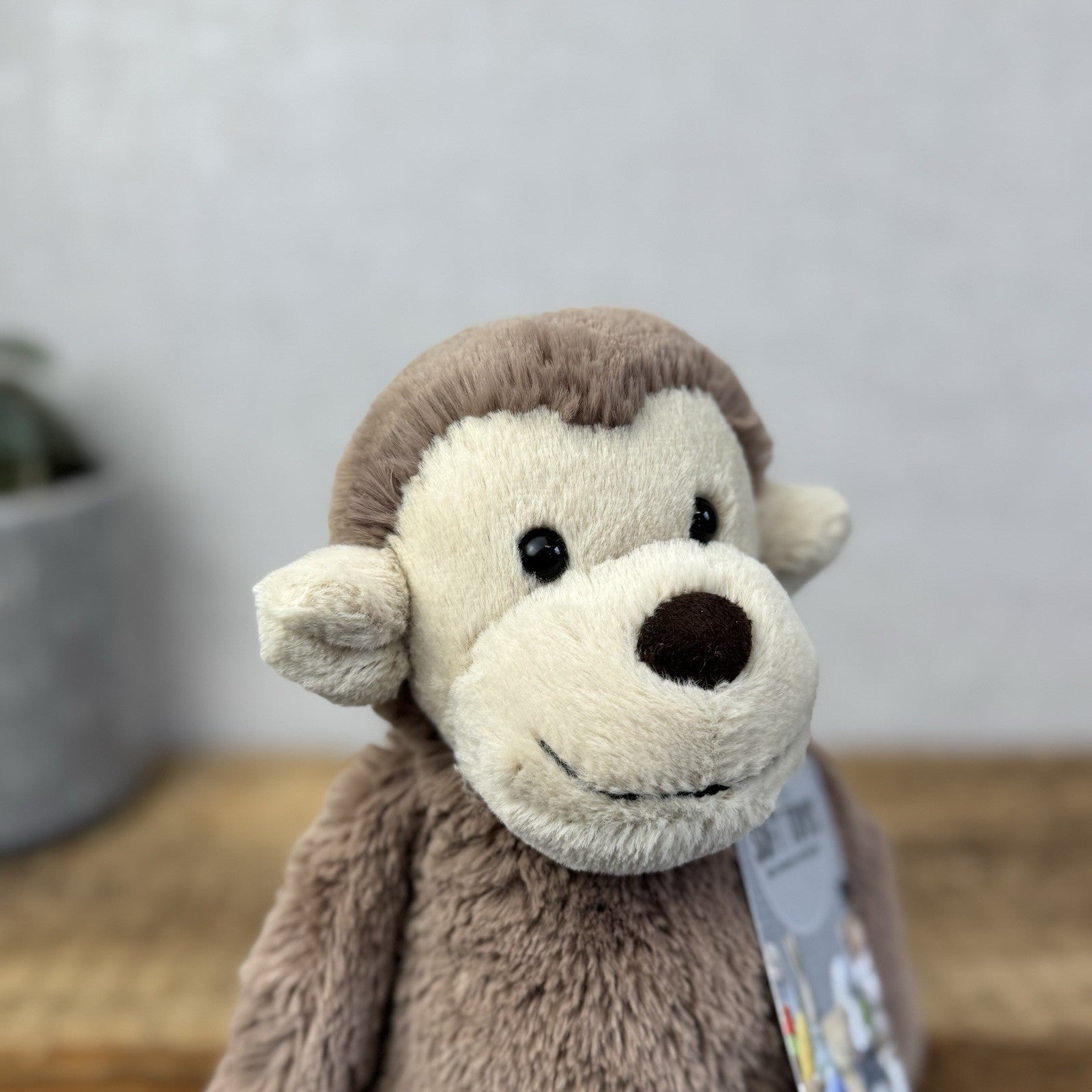 Jellycat Medium Bashful Monkey - Medium Beanie Monkey Soft Toy Plush NWOT 12"