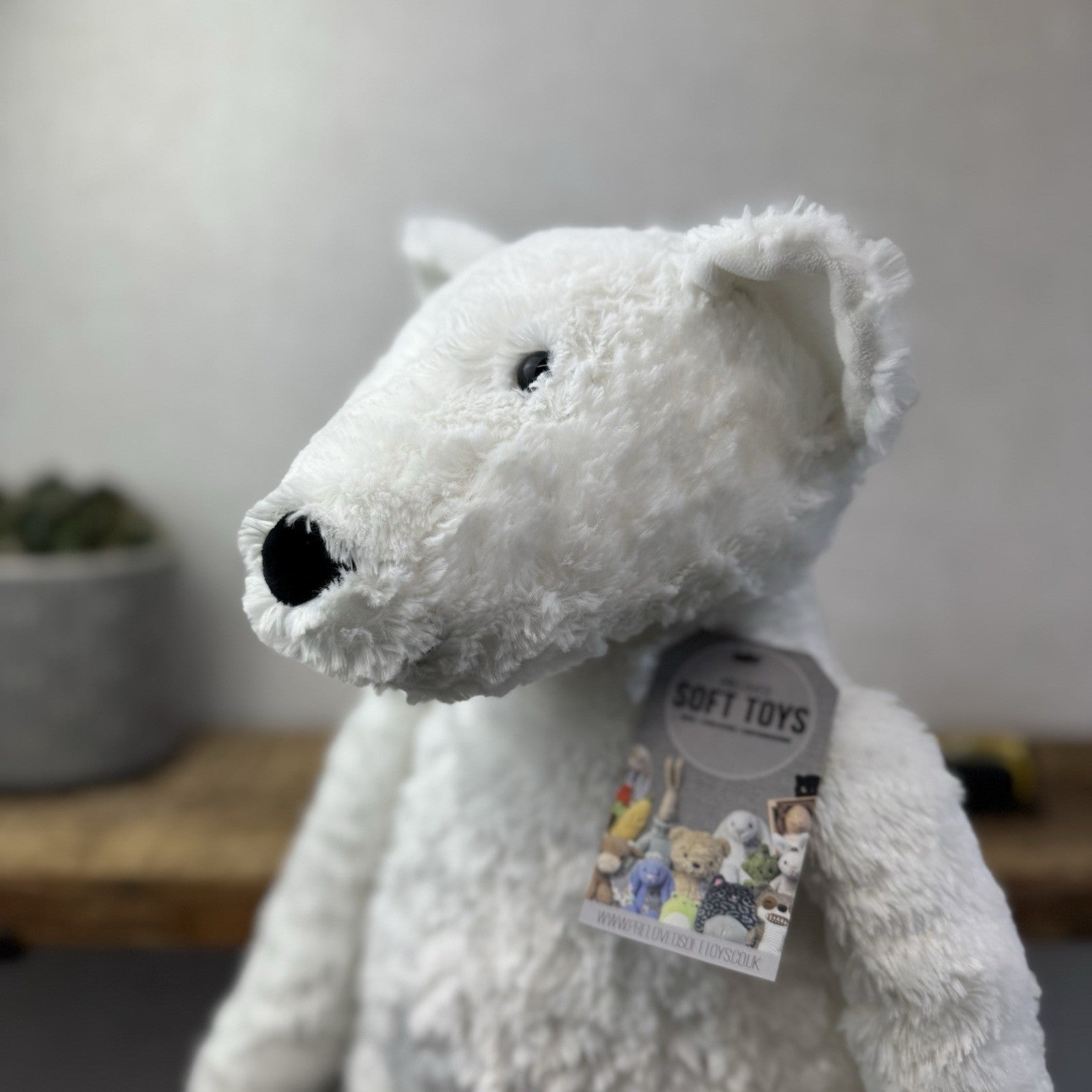 The Little White Company Huge Oscar Bear Pickles Beanie 23" (Jellycat Collab)