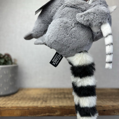 Ark Toys Premier Ring Tailed Lemur Soft Toy With Baby Lemur On Back - NWOT