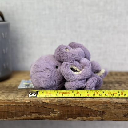 Jellycat Baby Maya Octopus - Mini Purple Octopus Plush Beanie Small Toy 5”