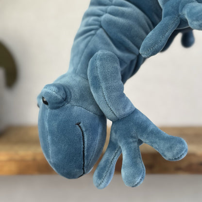 Jellycat Zigzag Gecko - Blue Velour Large Beanie Lizard Rare With Tags 22"