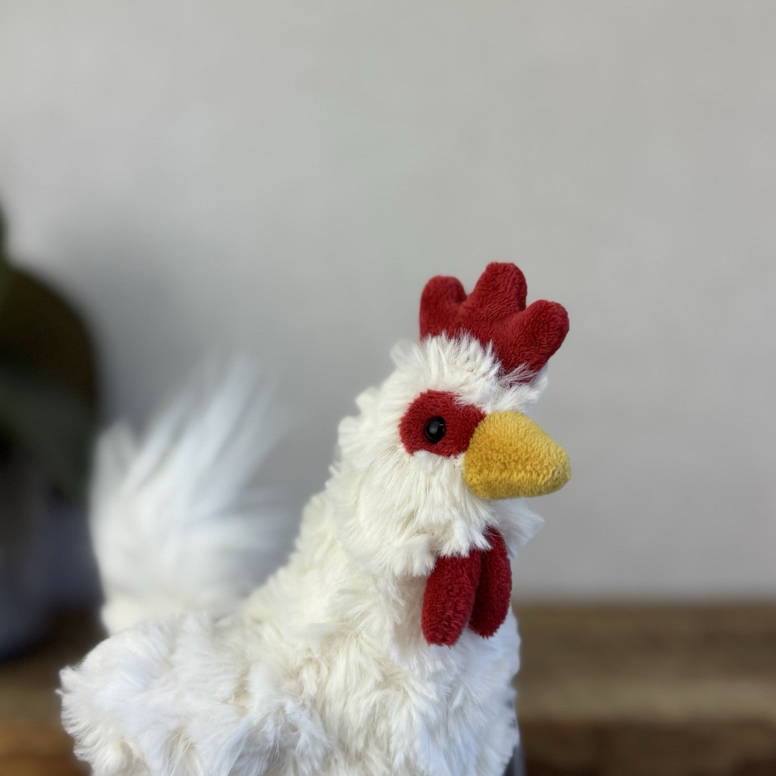 Jellycat Bessie Chicken - Small White Beanie Chicken Soft Toy Retired Rare 10”