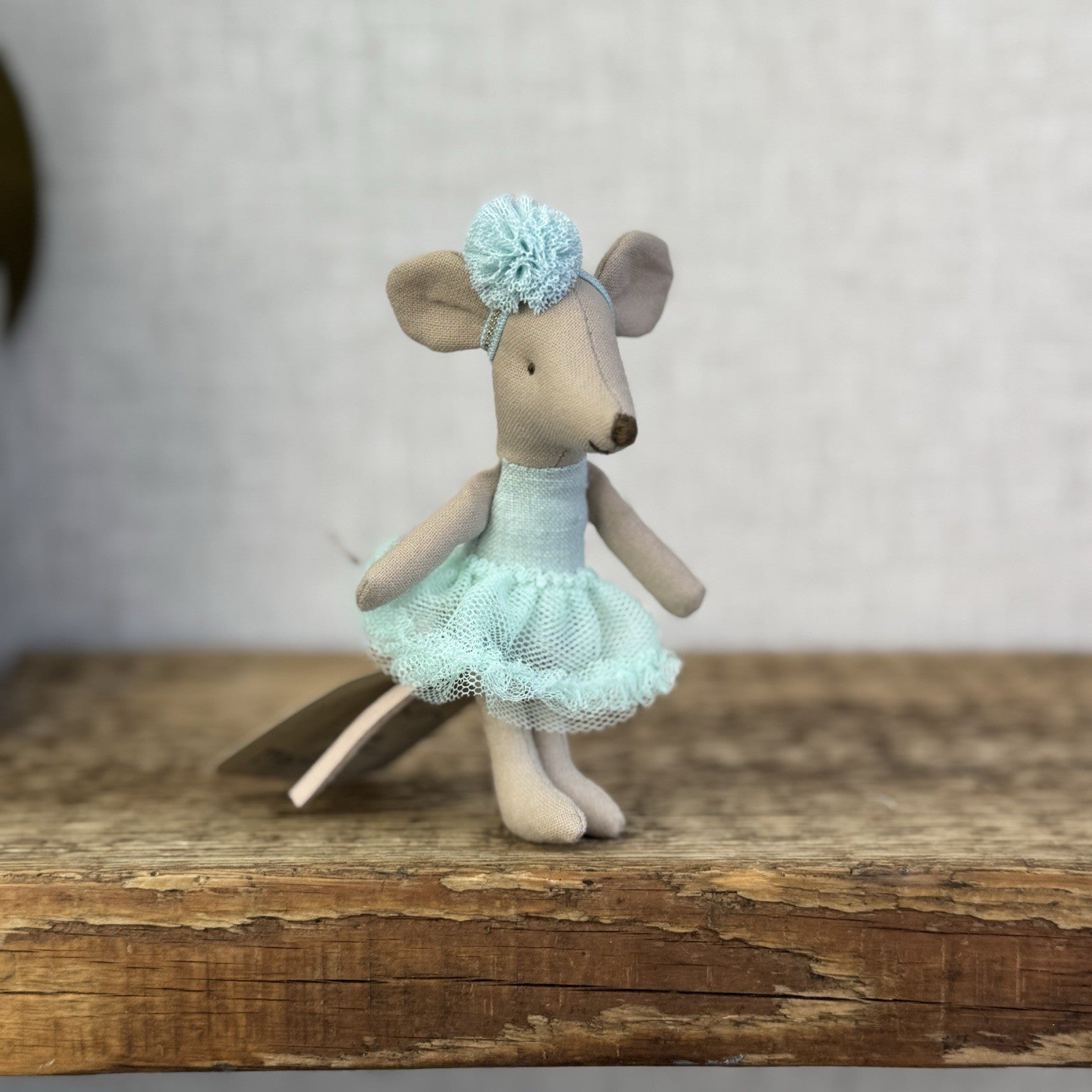 Maileg Ballerina Mouse - Little Sister Mint Pale Blue Ballet Mouse Mice New Tags
