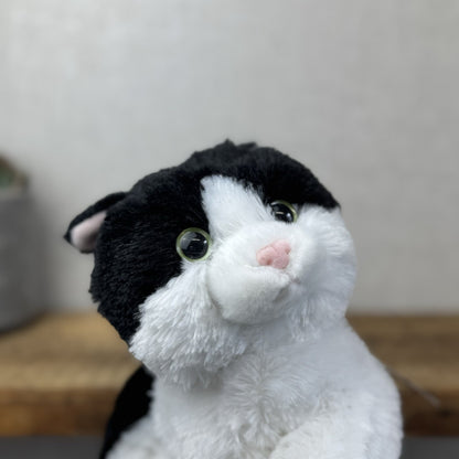 Aurora Flopsies Oreo Cat - Black/White Soft Beanie Floppy Cat Plush 12" 