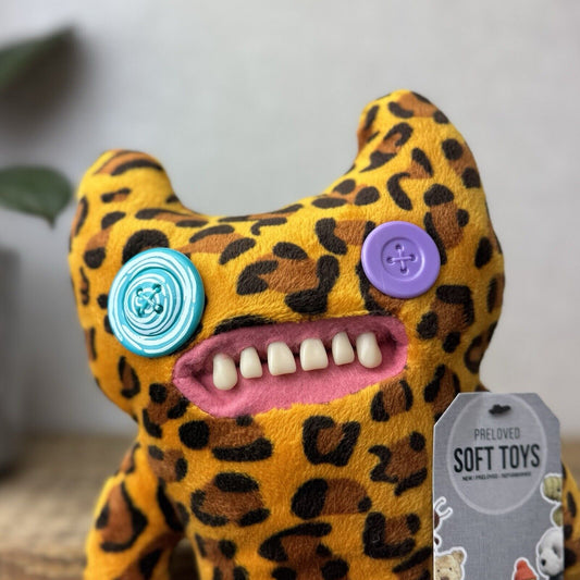 Fuggler Indecisive Monster - Leopard Print Fuggler Button Eyes Fun Ugly Monster