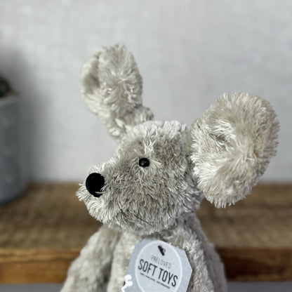 Jellycat  Tumbler Mous - Grey Scruffy Bunglie Style Mouse Beanie Plush 11” NWOT
