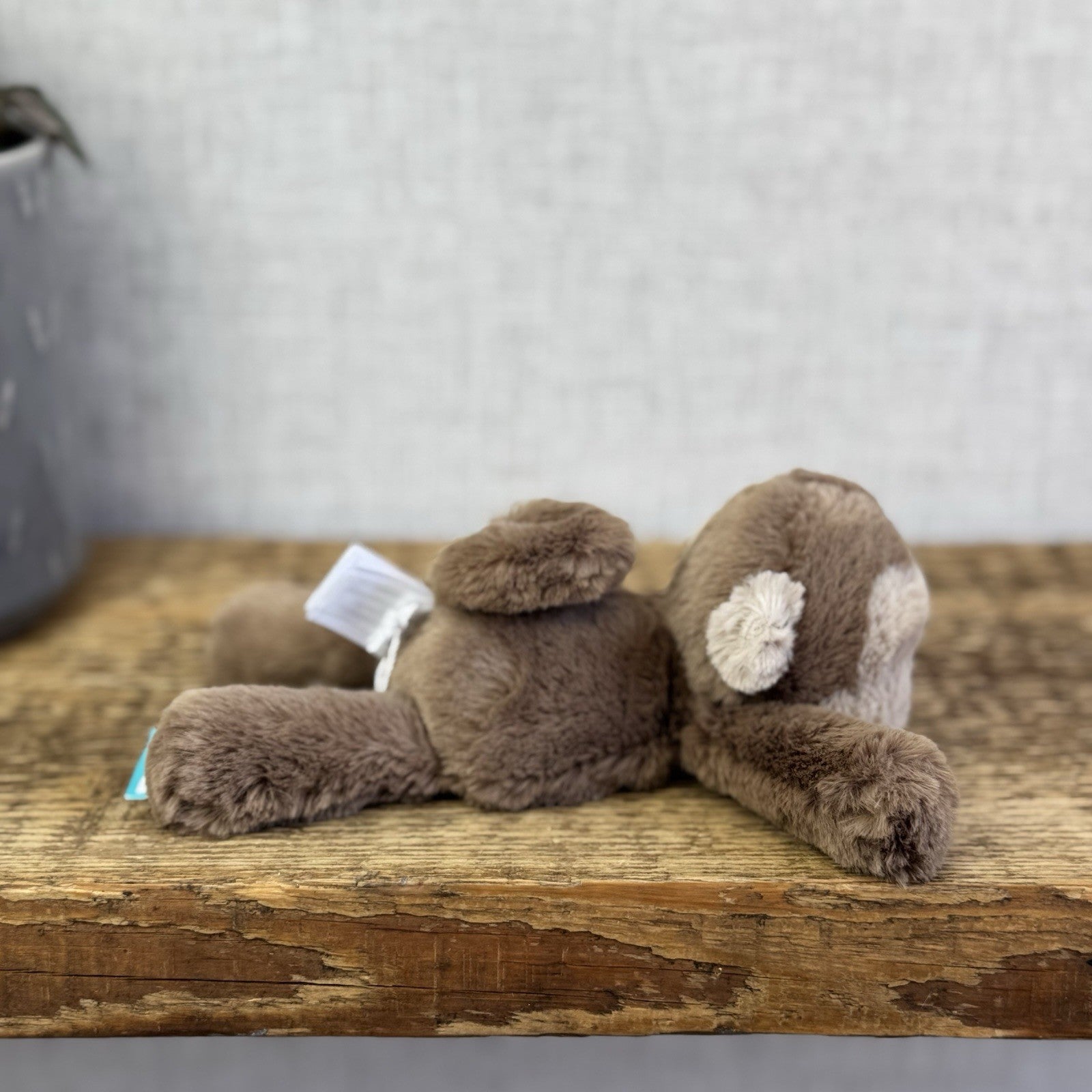 Jellycat Tiny Smudge Monkey - Mini Laying Monkey Beanie Plush New With Tags 6"