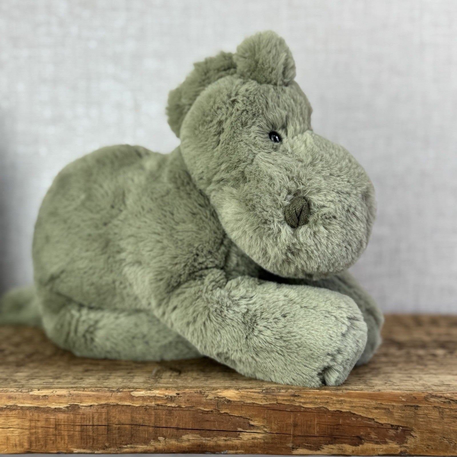 Jellycat Medium Huggady Dinosaur- Floppy Green Dino Plush Soft Toy Retired 10"