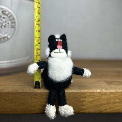 Jellycat Scat Cat Black Vintage Soft Toy Comforter Baby Kitten Black Plush 5"