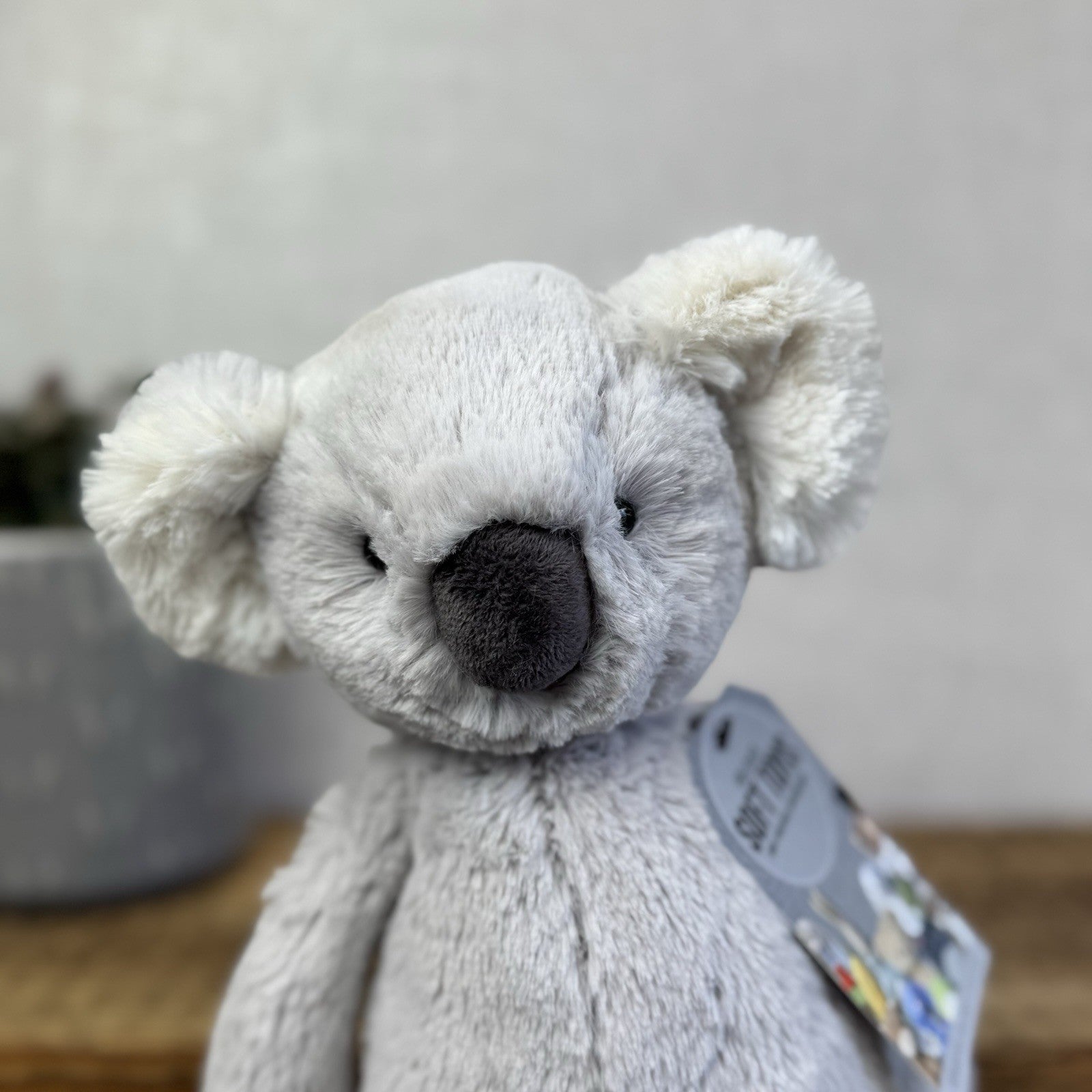 Jellycat Medium Bashful Koala - Light Grey Old Style Bashful Soft Toy Rare 12"