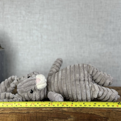 Jellycat Small Cordy Roy Hare - Beige/Grey Ribbed Rabbit Plush 12” (flawed)