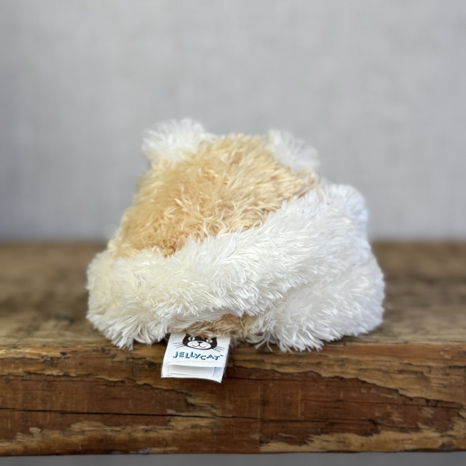 Jellycat Furry Curlikitty Natural/Beige - Tiny Cat Fluffy Vintage Beanie 4”