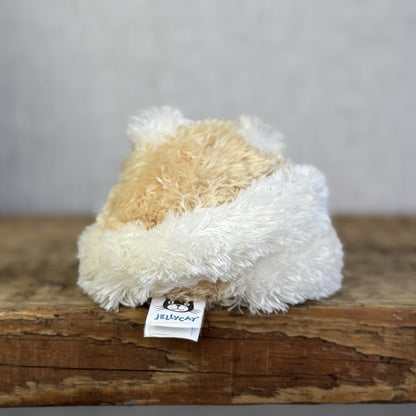 Jellycat Furry Curlikitty Natural/Beige - Tiny Cat Fluffy Vintage Beanie 4”