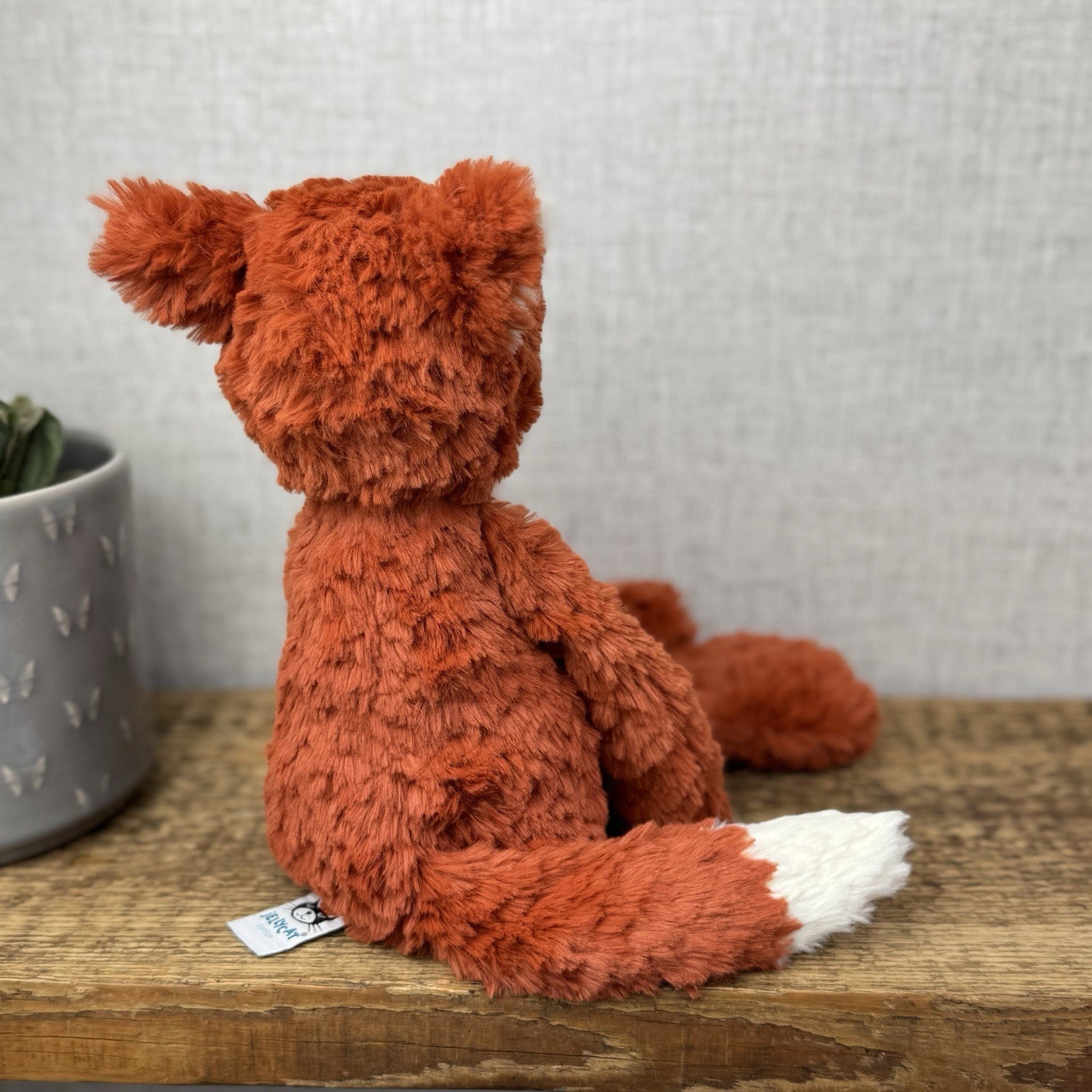 Jellycat Smuffle Fox - Medium Long Limbed Textured Fox Woodland Beanie Rare 15"